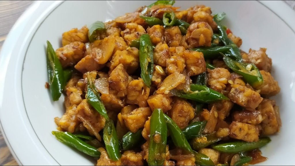 olahan tempe dan cabai hijau